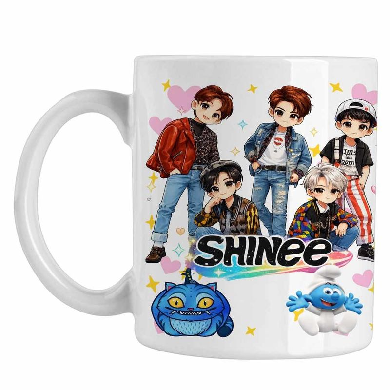 Casa si Gradina - Bucatarie si vesela - Cani si pahare - Cani si cesti - Cana Shinee Kpop All Gang, alba, 330ml - Infinity.ro