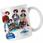 Casa si Gradina - Bucatarie si vesela - Cani si pahare - Cani si cesti - Cana Shinee Kpop All Gang, alba, 330ml - Infinity.ro