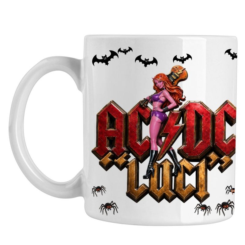 Casa si Gradina - Bucatarie si vesela - Cani si pahare - Cani si cesti - Cana AC/DC Luci Merch ACDC, alba, 330ml - Infinity.ro