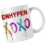 Casa si Gradina - Bucatarie si vesela - Cani si pahare - Cani si cesti - Cana Enhypen Cool Kpop Merch, alba, 330ml - Infinity.ro