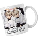 Casa si Gradina - Bucatarie si vesela - Cani si pahare - Cani si cesti - Cana Got7 Kpop Merch Cartoon, alba, 330ml - Infinity.ro