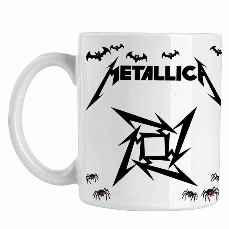 Casa si Gradina - Bucatarie si vesela - Cani si pahare - Cani si cesti - Cana Metallica Merch Seek Destroy, alba, 330ml - Infinity.ro
