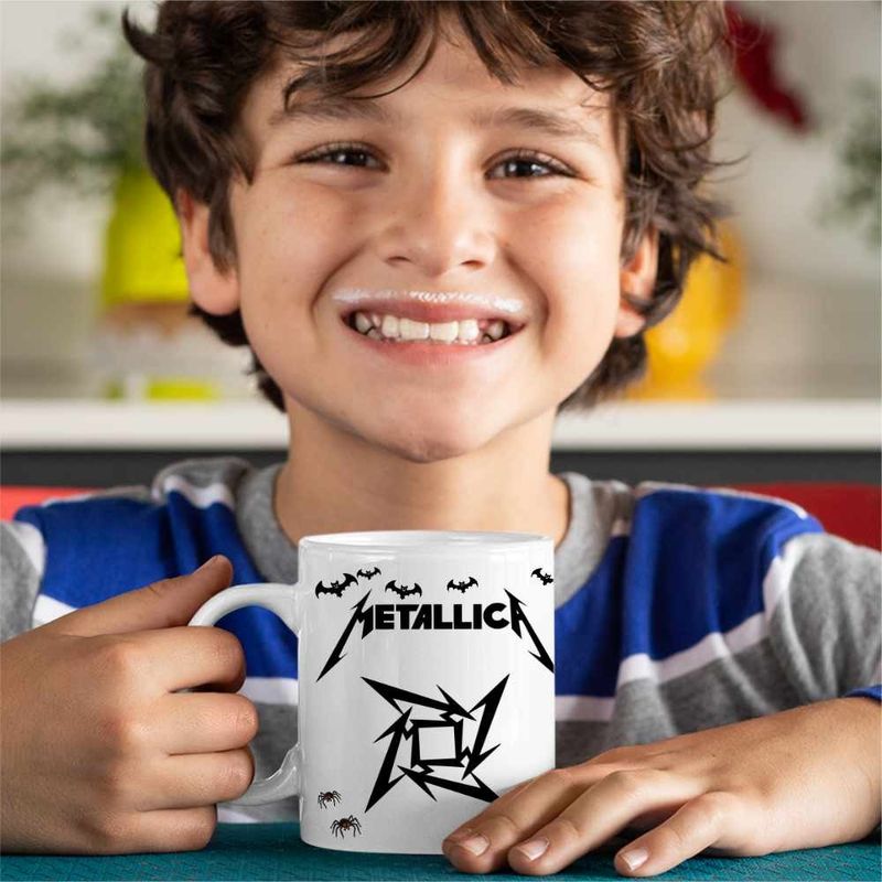 Casa si Gradina - Bucatarie si vesela - Cani si pahare - Cani si cesti - Cana Metallica Merch Seek Destroy, alba, 330ml - Infinity.ro