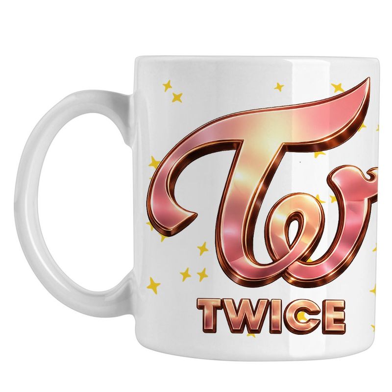Casa si Gradina - Bucatarie si vesela - Cani si pahare - Cani si cesti - Cana Twice Kpop Party Merch, alba, 330ml - Infinity.ro