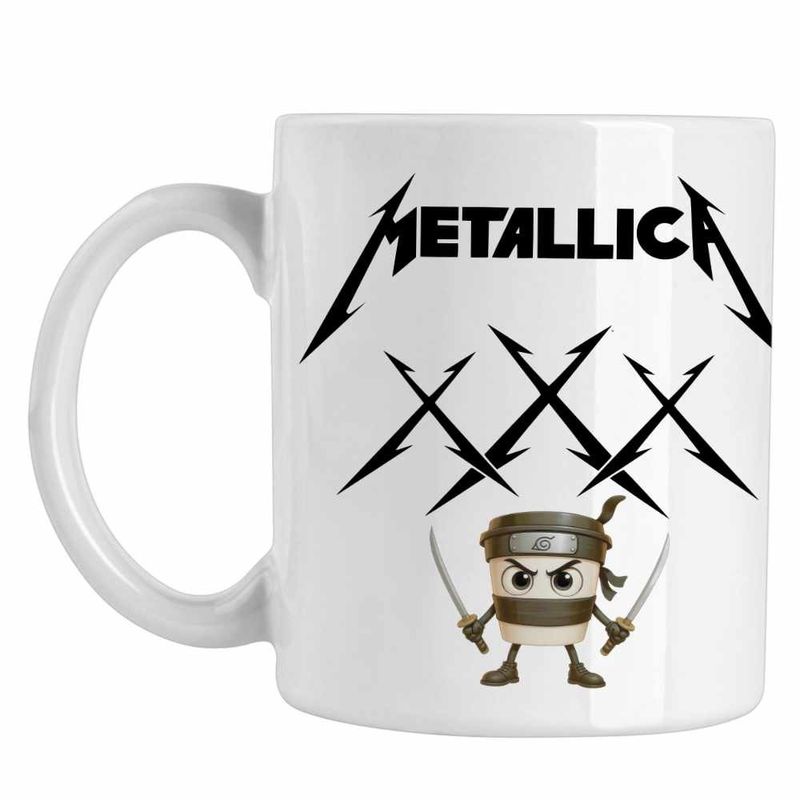 Casa si Gradina - Bucatarie si vesela - Cani si pahare - Cani si cesti - Cana Metallica Merch Nothing Else Matters, alba, 330ml - Infinity.ro