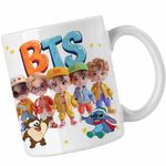 Casa si Gradina - Bucatarie si vesela - Cani si pahare - Cani si cesti - Cana BTS Arirang Kpop, alba, 330ml - Infinity.ro
