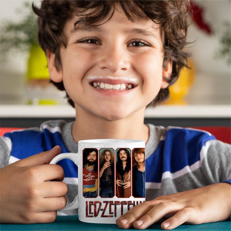 Casa si Gradina - Bucatarie si vesela - Cani si pahare - Cani si cesti - Cana Led Zeppelin Legend Merch, alba, 330ml - Infinity.ro