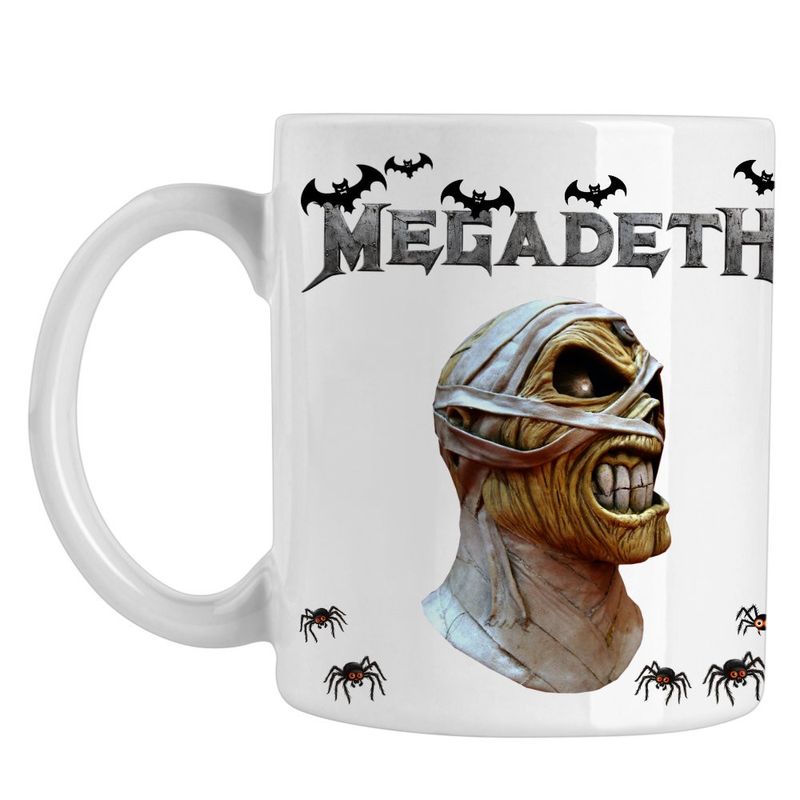 Casa si Gradina - Bucatarie si vesela - Cani si pahare - Cani si cesti - Cana Megadeth Heave Metal Merch, alba, 330ml - Infinity.ro