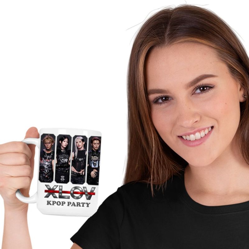Casa si Gradina - Bucatarie si vesela - Cani si pahare - Cani si cesti - Cana Xlov Kpop Merch, alba, 330ml - Infinity.ro