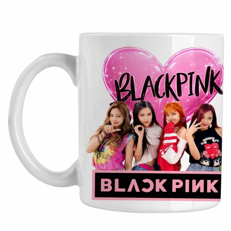 Casa si Gradina - Bucatarie si vesela - Cani si pahare - Cani si cesti - Cana BlackPink Dream Team Kpop Merch, alba, 330ml - Infinity.ro