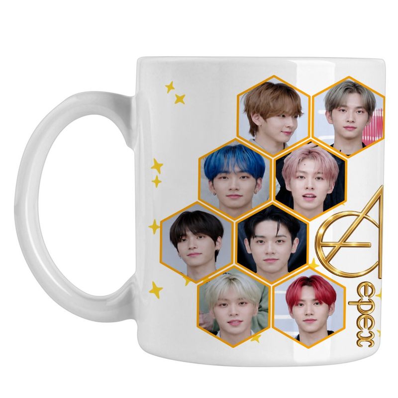 Casa si Gradina - Bucatarie si vesela - Cani si pahare - Cani si cesti - Cana Epex All Gang Kpop Merch, alba, 330ml - Infinity.ro