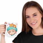 Casa si Gradina - Bucatarie si vesela - Cani si pahare - Cani si cesti - Cana Shinee Jonghyun Chibi Kpop, alba, 330ml - Infinity.ro