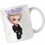 Casa si Gradina - Bucatarie si vesela - Cani si pahare - Cani si cesti - Cana Taemin Korea Saja Boys, alba, 330ml - Infinity.ro