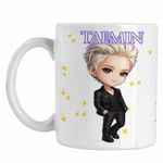Casa si Gradina - Bucatarie si vesela - Cani si pahare - Cani si cesti - Cana Taemin Korea Saja Boys, alba, 330ml - Infinity.ro
