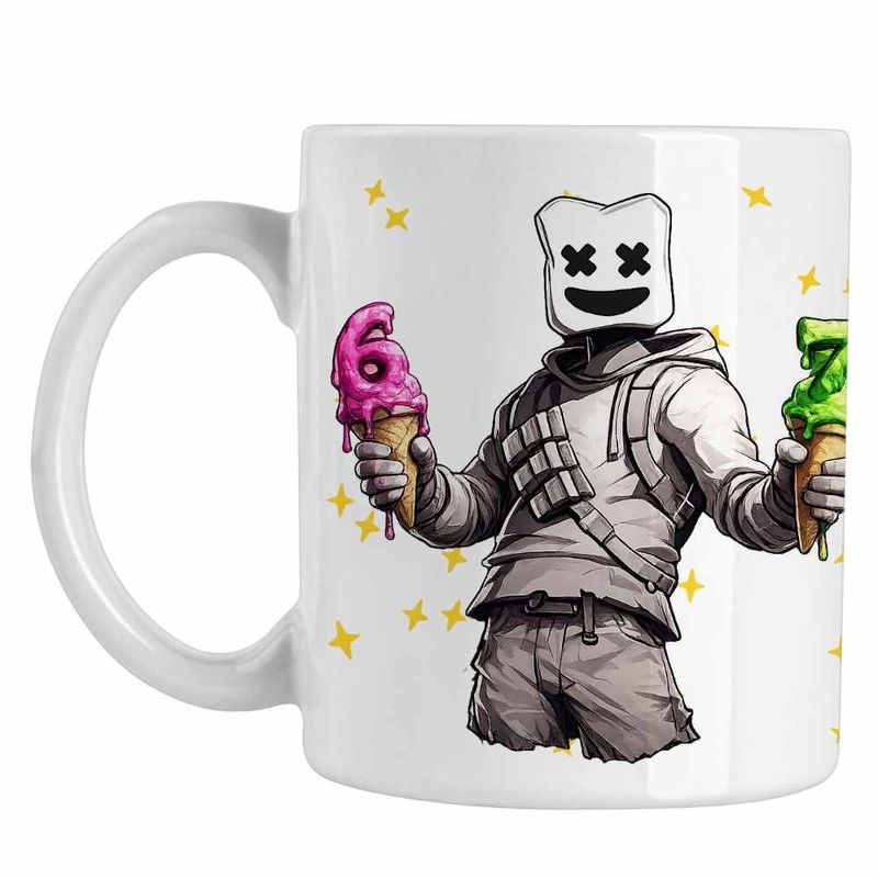 Casa si Gradina - Bucatarie si vesela - Cani si pahare - Cani si cesti - Cana Marshmello Six Seven 67, alba, 330ml - Infinity.ro