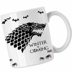 Casa si Gradina - Bucatarie si vesela - Cani si pahare - Cani si cesti - Cana Game of Thrones Winter is Coming House Stark, alba, 330ml - Infinity.ro