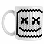 Casa si Gradina - Bucatarie si vesela - Cani si pahare - Cani si cesti - Cana Marshmello Pixel Art Minecraft, alba, 330ml - Infinity.ro