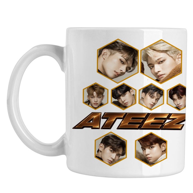 Casa si Gradina - Bucatarie si vesela - Cani si pahare - Cani si cesti - Cana Ateez Korea Kpop, alba, 330ml - Infinity.ro