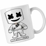 Casa si Gradina - Bucatarie si vesela - Cani si pahare - Cani si cesti - Cana Marshmello Chibi Cartoon, alba, 330ml - Infinity.ro