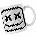 Casa si Gradina - Bucatarie si vesela - Cani si pahare - Cani si cesti - Cana Marshmello Pixel Art Minecraft, alba, 330ml - Infinity.ro