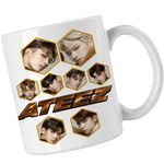 Casa si Gradina - Bucatarie si vesela - Cani si pahare - Cani si cesti - Cana Ateez Korea Kpop, alba, 330ml - Infinity.ro