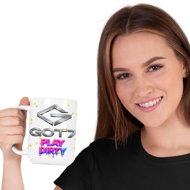 Casa si Gradina - Bucatarie si vesela - Cani si pahare - Cani si cesti - Cana Got7 Kpop Party, alba, 330ml - Infinity.ro