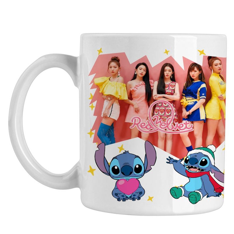 Casa si Gradina - Bucatarie si vesela - Cani si pahare - Cani si cesti - Cana Red Velvet Kpop Merch, alba, 330ml - Infinity.ro