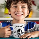 Casa si Gradina - Bucatarie si vesela - Cani si pahare - Cani si cesti - Cana Metallica Merch Skeleton, alba, 330ml - Infinity.ro