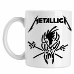 Casa si Gradina - Bucatarie si vesela - Cani si pahare - Cani si cesti - Cana Metallica Merch Skeleton, alba, 330ml - Infinity.ro