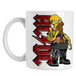 Casa si Gradina - Bucatarie si vesela - Cani si pahare - Cani si cesti - Cana AC/DC The Simpsons Homer ACDC Merch, alba, 330ml - Infinity.ro