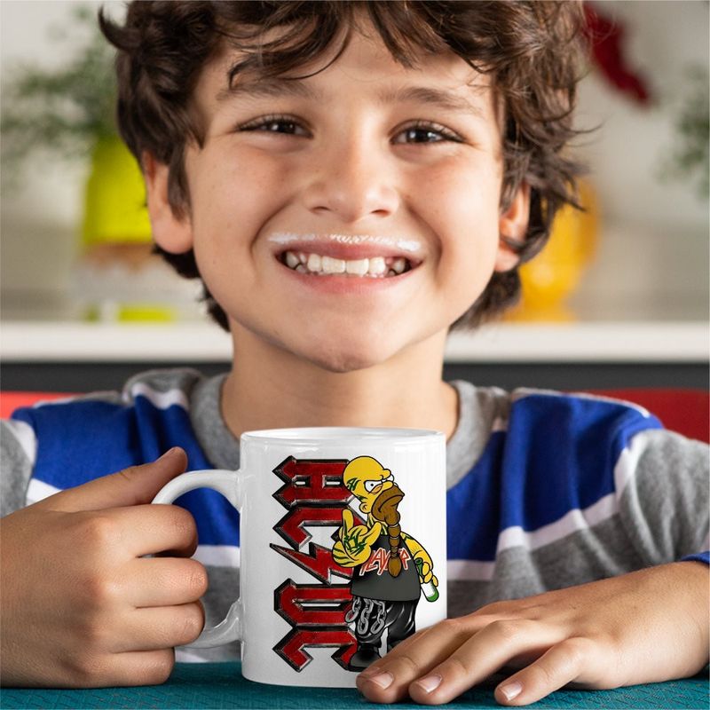Casa si Gradina - Bucatarie si vesela - Cani si pahare - Cani si cesti - Cana AC/DC The Simpsons Homer ACDC Merch, alba, 330ml - Infinity.ro