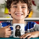 Casa si Gradina - Bucatarie si vesela - Cani si pahare - Cani si cesti - Cana Game of Thrones Jon Snow Ghost Wolf, alba, 330ml - Infinity.ro