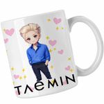 Casa si Gradina - Bucatarie si vesela - Cani si pahare - Cani si cesti - Cana Taemin Kpop Korea, alba, 330ml - Infinity.ro