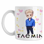 Casa si Gradina - Bucatarie si vesela - Cani si pahare - Cani si cesti - Cana Taemin Kpop Korea, alba, 330ml - Infinity.ro