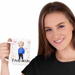 Casa si Gradina - Bucatarie si vesela - Cani si pahare - Cani si cesti - Cana Taemin Kpop Korea, alba, 330ml - Infinity.ro