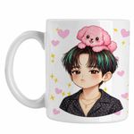 Casa si Gradina - Bucatarie si vesela - Cani si pahare - Cani si cesti - Cana Shinee Key Chibi Kpop, alba, 330ml - Infinity.ro