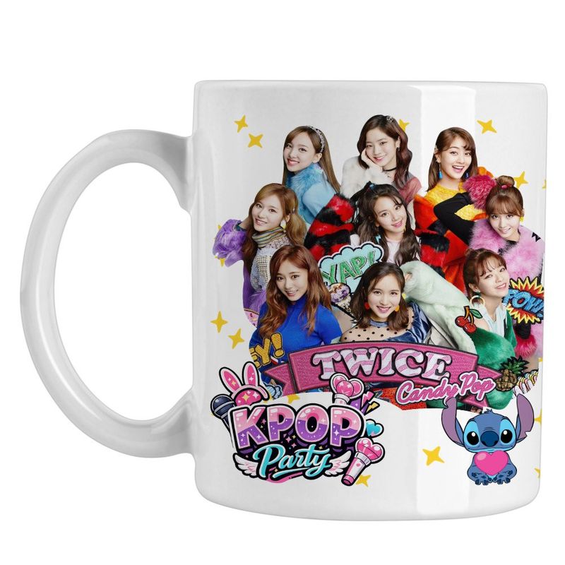 Casa si Gradina - Bucatarie si vesela - Cani si pahare - Cani si cesti - Cana Twice Kpop Merch, alba, 330ml - Infinity.ro