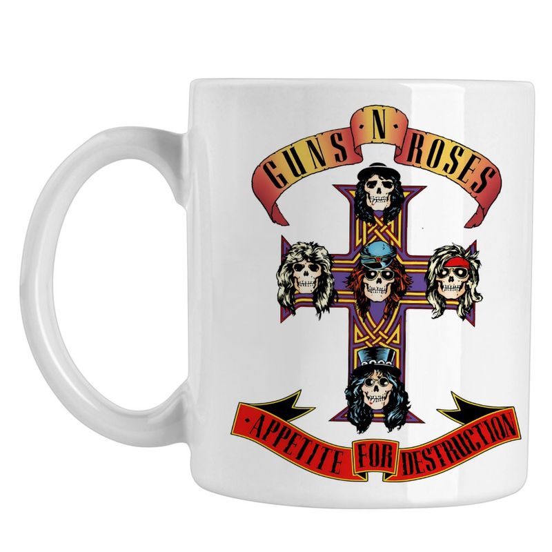 Casa si Gradina - Bucatarie si vesela - Cani si pahare - Cani si cesti - Cana Guns N Roses Legendary Merch, alba, 330ml - Infinity.ro