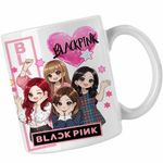 Casa si Gradina - Bucatarie si vesela - Cani si pahare - Cani si cesti - Cana BlackPink Merch K-pop Korea, alba, 330ml - Infinity.ro