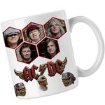 Casa si Gradina - Bucatarie si vesela - Cani si pahare - Cani si cesti - Cana ACDC Rock Vibe ACDC Merch, alba, 330ml - Infinity.ro