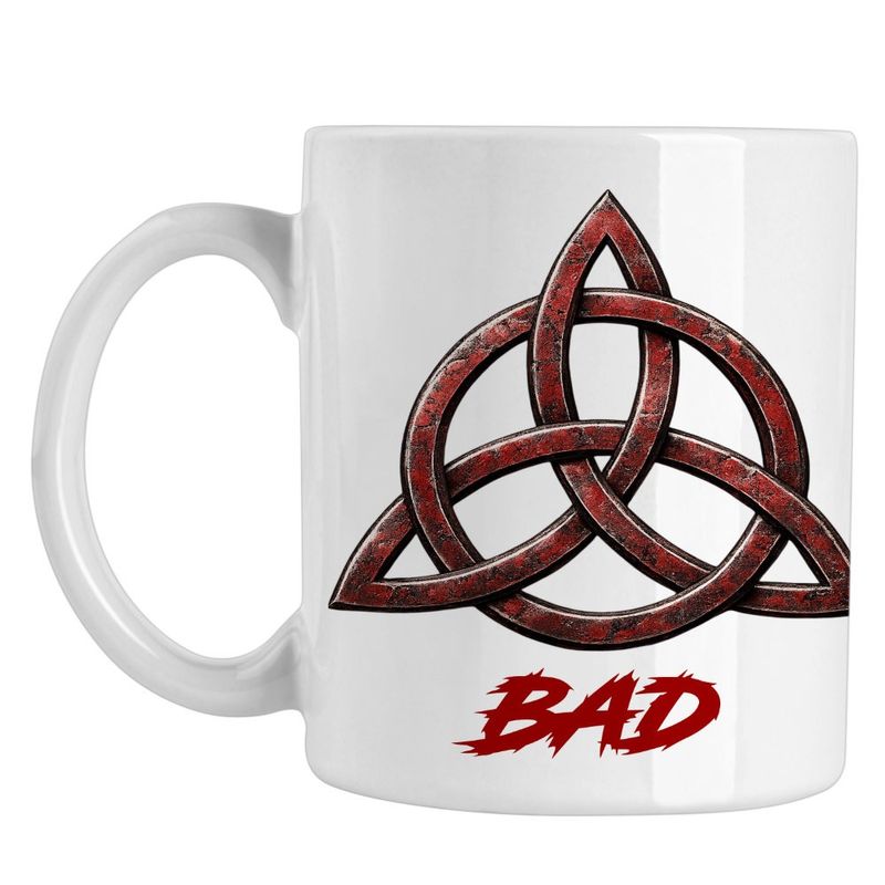 Casa si Gradina - Bucatarie si vesela - Cani si pahare - Cani si cesti - Cana Led Zeppelin Triquetra Vikings, alba, 330ml - Infinity.ro