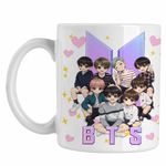 Casa si Gradina - Bucatarie si vesela - Cani si pahare - Cani si cesti - Cana BTS Kpop Party Arirang, alba, 330ml - Infinity.ro
