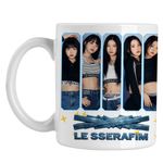 Casa si Gradina - Bucatarie si vesela - Cani si pahare - Cani si cesti - Cana Le Sserafim Kpop Bts Party Merch, alba, 330ml - Infinity.ro