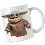 Casa si Gradina - Bucatarie si vesela - Cani si pahare - Cani si cesti - Cana Baby Yoda Grogu Mandalorian Star Wars, alba, 330ml - Infinity.ro