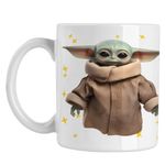 Casa si Gradina - Bucatarie si vesela - Cani si pahare - Cani si cesti - Cana Baby Yoda Grogu Mandalorian Star Wars, alba, 330ml - Infinity.ro