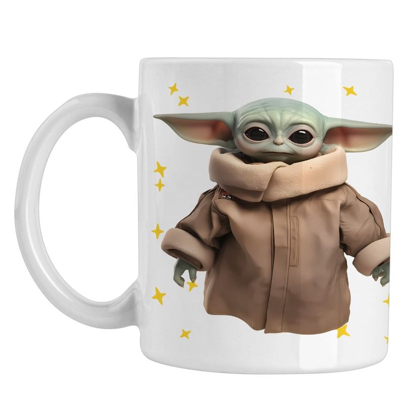 Casa si Gradina - Bucatarie si vesela - Cani si pahare - Cani si cesti - Cana Baby Yoda Grogu Mandalorian Star Wars, alba, 330ml - Infinity.ro