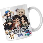 Casa si Gradina - Bucatarie si vesela - Cani si pahare - Cani si cesti - Cana I-dle Kpop Cartoon Idle Merch, alba, 330ml - Infinity.ro
