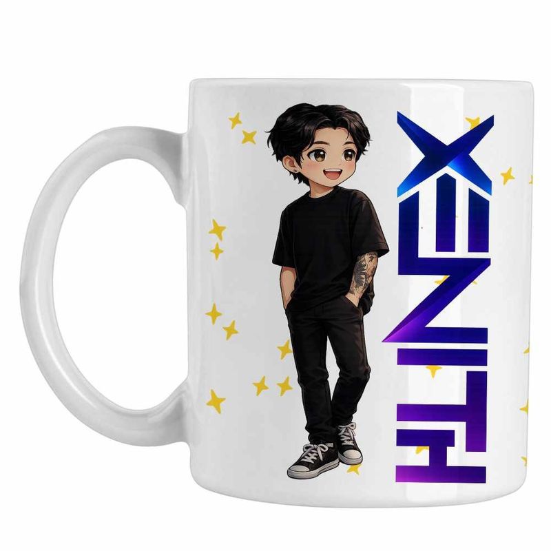 Casa si Gradina - Bucatarie si vesela - Cani si pahare - Cani si cesti - Cana Xenith DJ Kpop Anime, alba, 330ml - Infinity.ro