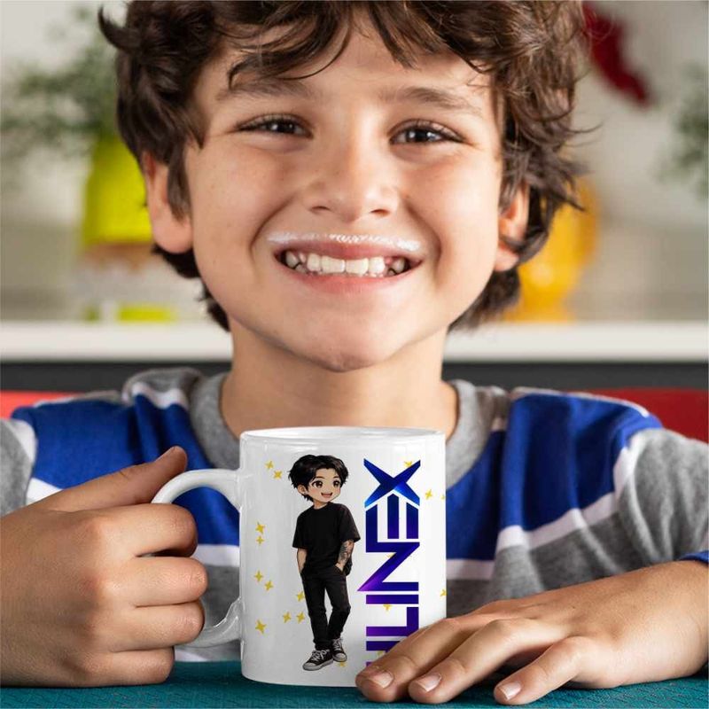 Casa si Gradina - Bucatarie si vesela - Cani si pahare - Cani si cesti - Cana Xenith DJ Kpop Anime, alba, 330ml - Infinity.ro