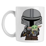 Casa si Gradina - Bucatarie si vesela - Cani si pahare - Cani si cesti - Cana Mandalorian Grogu Baby Yoda Star Wars, alba, 330ml - Infinity.ro